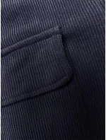 Tmavě modrý žebrovaný teplákový komplet (AMG-335A) Tmavě modrý žebrovaný teplákový komplet (AMG-335A)