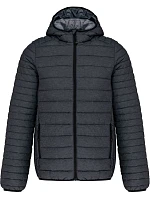 Kariban K 6110 Lehká pánská prošívaná bunda s kapucí 20.6110 marl dark grey Kariban K 6110 Lehká pánská prošívaná bunda s kapucí 20.6110 marl dark grey