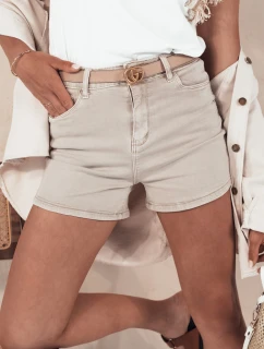 Dámské džínové šortky GLAMWEAR béžové FashionStreet SY0343