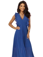 315-8 EMILY plisované šaty s volánky a výstřihem - barva CHABRIEL 315-8 EMILY plisované šaty s volánky a výstřihem - barva CHABRIEL