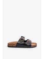 Dámské žabky s přezkami černé Fronila