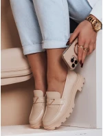 Dámské mokasíny s plochou podrážkou ELEGANCIO beige FashionStreet ZY0709 Dámské mokasíny s plochou podrážkou ELEGANCIO beige FashionStreet ZY0709