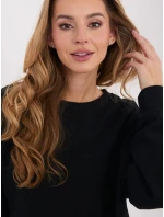 Bawełniana damska bluza basic Goodlookin czarna (A1047)