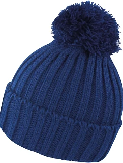 Result Headwear R 369X Pletená čepice s bambulí 28.369X navy