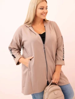 Dámská mikina s ozdobnými rukávy černá masełkowa