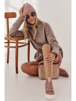 Dámské Tenisky Big Star Vysoké Zateplené Růžové EE274113