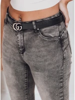 Dámské džínové úzké kalhoty JORNIX tmavě šedé FashionStreet UY2192