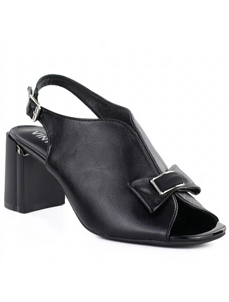 Dámské sandály na jehlovém podpatku s mašlí černé Jezzi RMR25112-3