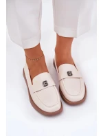 Dámské elegantní mokasíny s dekorativním detailem Vinceza – béžové