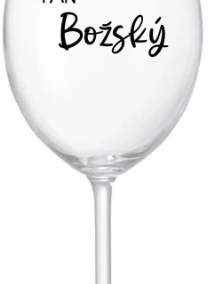 PÁN BOŽSKÝ - priehľadný pohár na víno 350 ml