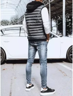 Pánská prošívaná šedá vesta FashionStreet TX4093