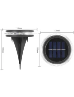 SOLÁRNÍ DISKOVÉ LAMPY PRO MONTÁŽ NA ZEM NEBO NA ZEĎ 2KS