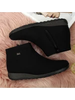 Černé zateplené dámské boty Rieker W 98251-00 dámské