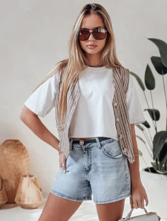 Dámské džínové šortky s páskem HELLO JEAN modré FashionStreet SY0481