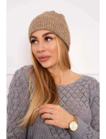 Tenká čepice Oliwia K252 tmavě béžová