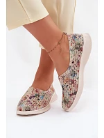 Semišové perforované dámské polobotky Multikolor Eliva