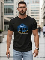 Pánské bavlněné tričko s potiskem EXPAND černé FashionStreet NX5004R