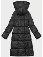 Dlouhá černá dámská zimní bunda (YP-22073-1)