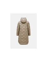 Dámský kabát PEAK PERFORMANCE Helium Down Coat Women, barva béžová Dámský kabát PEAK PERFORMANCE Helium Down Coat Women, barva béžová