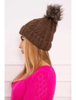 Fleecová kostkovaná čepice K226 mocca Fleecová kostkovaná čepice K226 mocca