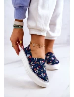 Dámské tenisky nazouvací Memory Foam Big Star JJ276016 Námořnická modrá