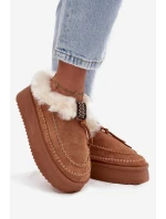 Dámské Sněhule Na Platformě S Kožešinou A Švy Camel Kellina