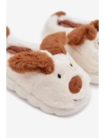 Dětské chlupaté bačkory pejskové hnědé Farnise Dětské chlupaté bačkory pejskové hnědé Farnise