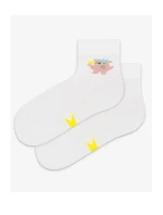 TENKÉ PONOŽKY BARVA 2-6 LET DÍVKY BÍLÉ 24-26