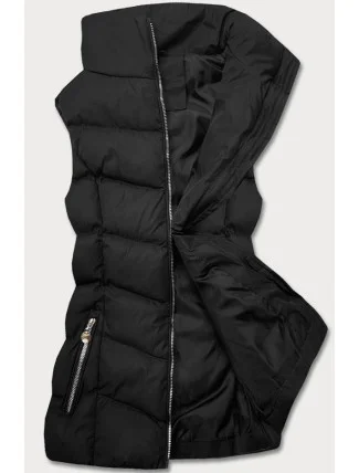 Černá péřová dámská vesta (5M719-392) Černá péřová dámská vesta (5M719-392)