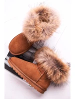 Dámské Kožené Sněhule S Kožešinou Camel Alexa Dámské Kožené Sněhule S Kožešinou Camel Alexa