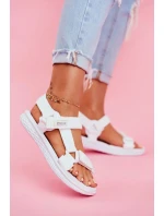 Klasické módní dámské sandály Big Star bílé