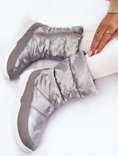 Dámské vysoké boty do sněhu Big Star KK274600 šedé