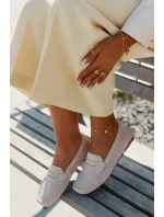 Dámské mokasíny z broušené kůže Big Star – béžové