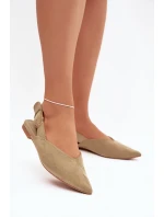 Dámské baleríny s přezkou Tanelia – zelené