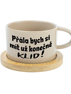 PŘÁLA BYCH SI MÍT UŽ KONEČNĚ KLID! - krémový hrníček makronka 200 ml