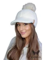 Dámská čepice KORYNA s bambulí - Kamea