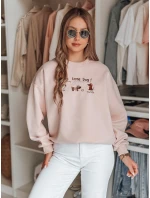 Dámská oversize mikina s jezevčíky JAMNIKOVE růžová FashionStreet BY1497 Dámská oversize mikina s jezevčíky JAMNIKOVE růžová FashionStreet BY1497