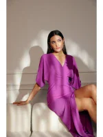 K163 Maxi šaty - levandulové