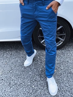 Modré pánské kalhoty FashionStreet UX4336