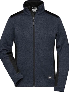 Daiber JN 861 Dámská pracovní pletená fleece bunda - Strong 02.0861 carbon melange/black