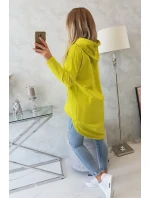 Mikina s dlouhými zády a kapucí kiwi