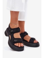 Dámské Sandály Se Zlatými Detaily Černé Luvira