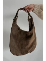 Kabelka z přírodního semiše tmavě béžová Floriah