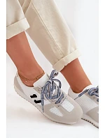 Dámské Tenisky S Dekorativním Šněrováním Šedé Henira