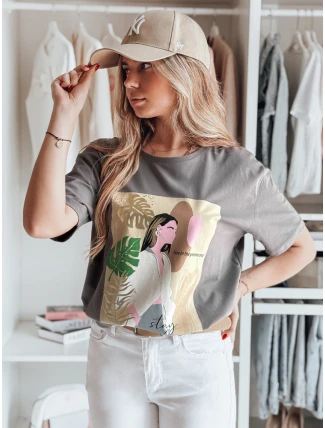 BRAVIS dámské tričko graphite FashionStreet RY2617 BRAVIS dámské tričko graphite FashionStreet RY2617