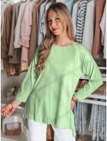 Dámská máslová halenka oversize s přívěskem COMFILA světle zelená FashionStreet RY2792