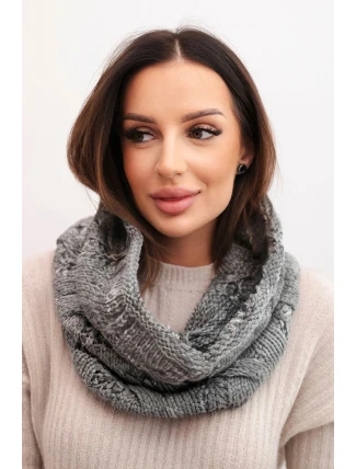Dámský pletený měkký zimní komin KN25 tmavě šedý