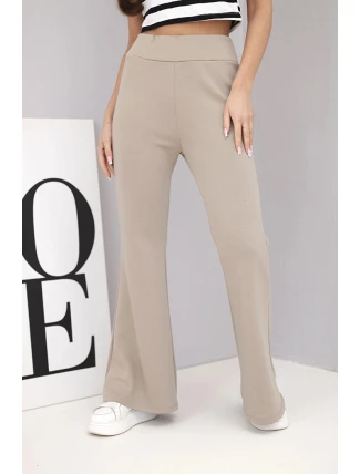 Dámské kalhoty máslíčko s rozšiřující nohavicí fango