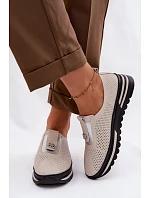 Dámské pohodlné boty z pravé kůže S.Barski LR61-7092 Béžové Dámské pohodlné boty z pravé kůže S.Barski LR61-7092 Béžové