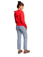 Zavinovací svetr s kapucí B246 černý - BeWear